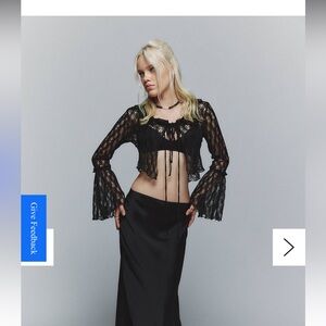Urban outfitters cropped lace top
